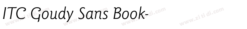 ITC Goudy Sans Book字体转换